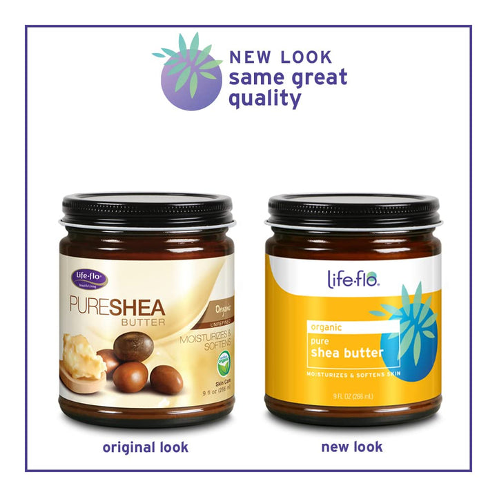 LIFE-FLO Pure Organic Shea Butter, Unrefined | Moisturizes, Smooths &amp; Conditions Skin, Hair &amp; Scalp | No Parabens | 9oz
