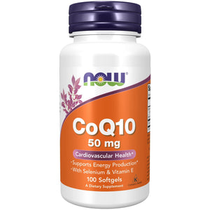 Now Foods CoQ10 50 mg 100 Softgels - 3193 - The Oasis of Health