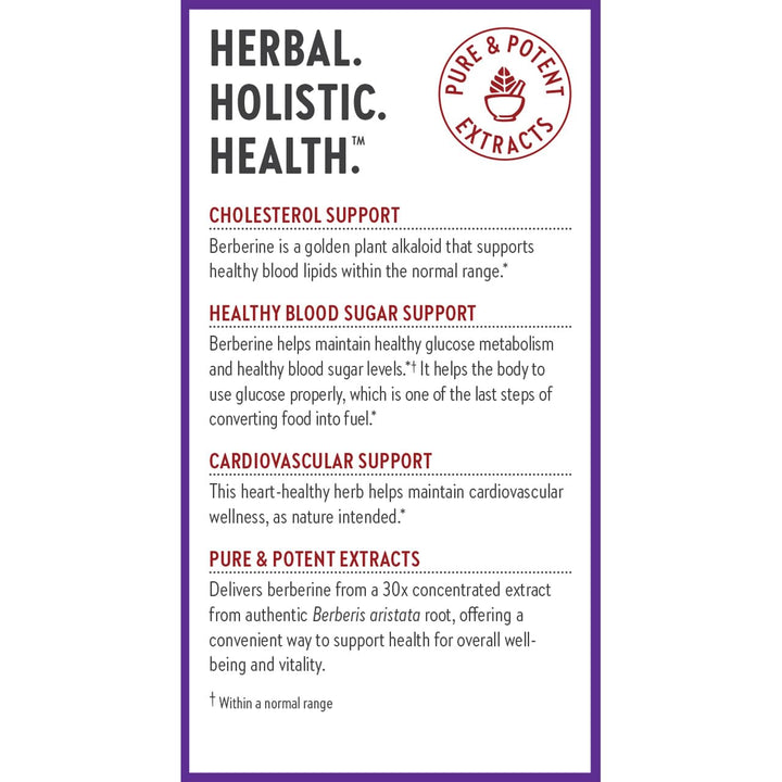 New Chapter Berberine Supplement - Super-Potent Berberine 1000 mg, 30x Concentrated Indian Barberry Extract to Support Metabolic Health + Heart Health + Glucose Support, Vegan, Gluten Free, 60 Count