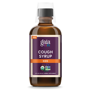 Gaia Herbs Gaia Kids Cough Syrup - Soothes Occasional Dry Coughs - with Honey, Ivy Leaf, Black Elderberry - for Kids Ages 2+ - 4 Fl Oz