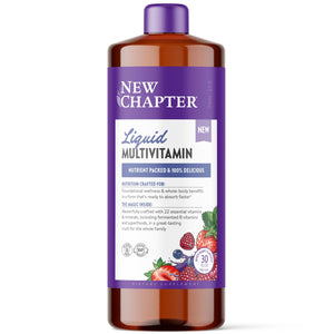 New Chapter Liquid Multivitamin + Mineral Supplement for Whole-Body Benefits, 100% Delicious Multivitamin for Adults, Teens & Kids 2+, Ready to Absorb Faster, Mixed Berry Flavored, 30 oz - The Oasis of Health