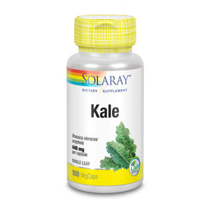 SOLARAY Kale Leaf 440 mg - Nutrient-Rich Superfood in Convenient VegCaps - 100 Capsules - The Oasis of Health