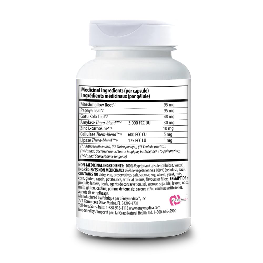 Enzymedica, Acid Soothe, Support for Occasional Heartburn, 3-in-1 Formula with Enzymes &amp; Soothing Herbs, 30 Count