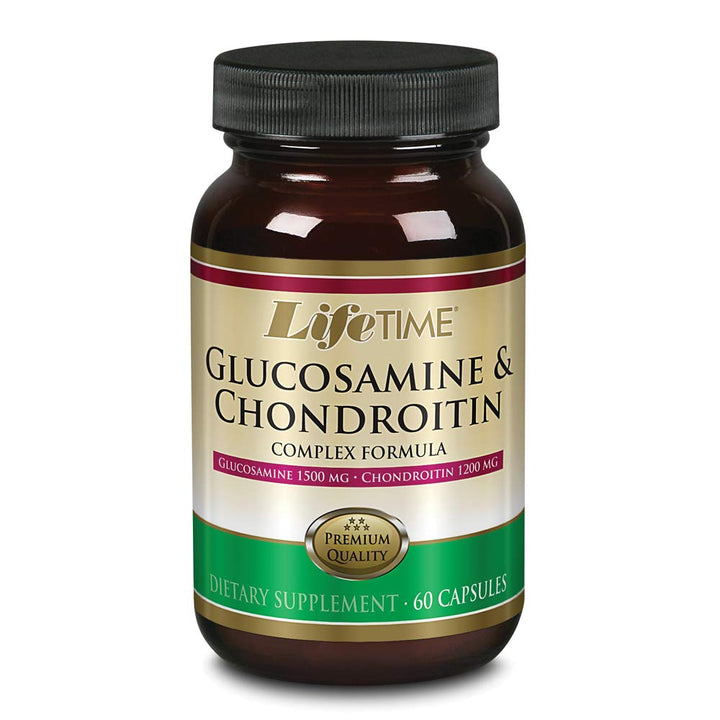 LIFETIME Glucosamine Chondroitin Complex | Support Mobility, Joints &amp; Recovery | 1500mg Glucosamine, 1200mg Chondroitin | 60 Capsules