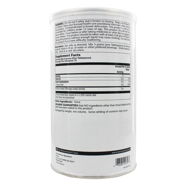 Solaray Total Cleanse Whole Psyllium Husks Unflavored - 350 g