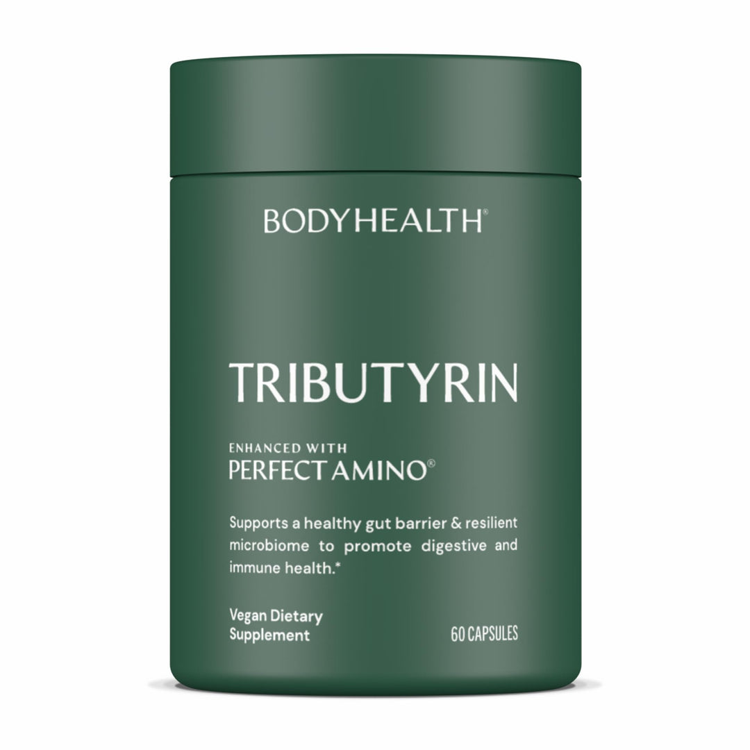 BodyHealth Tributyrin 200mg - Tri-Butyrin Supplement for Gut Health Support, Digestive Comfort, Microbiome Balance &amp; Immune Support* - 60 Capsules