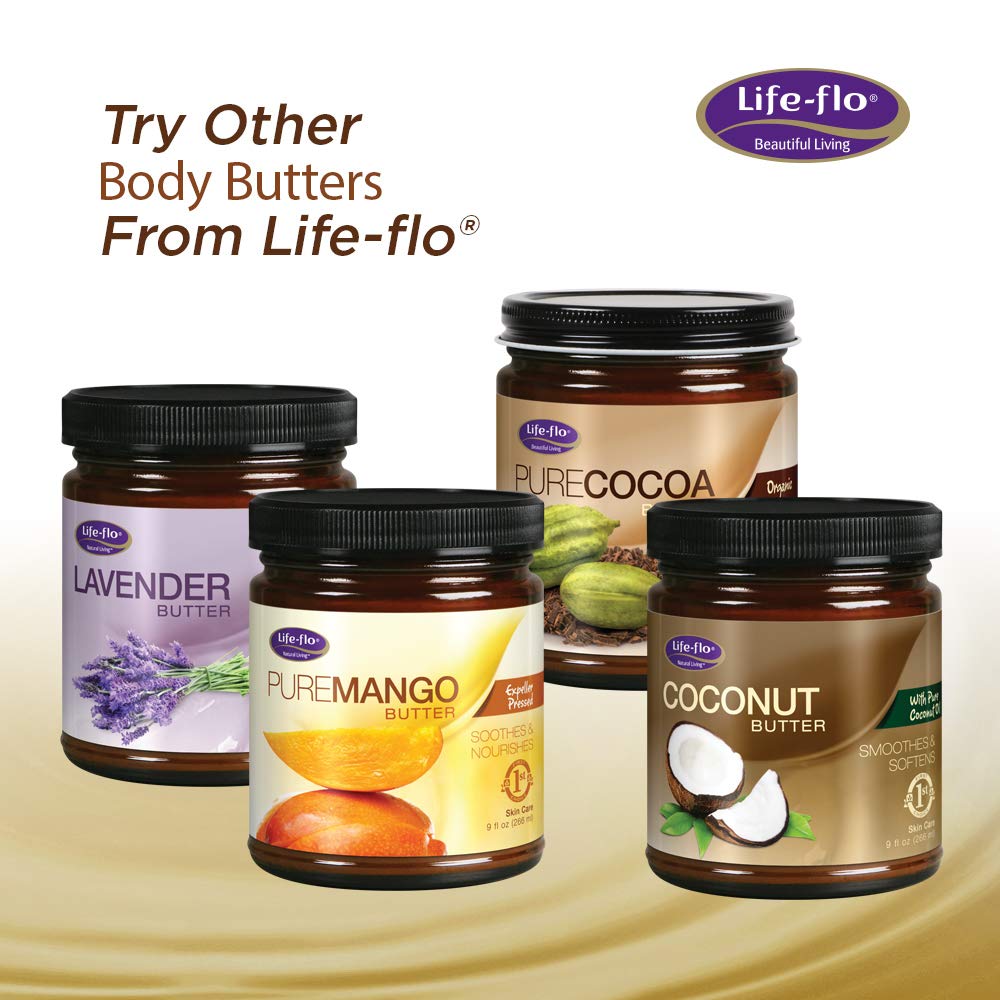 LIFE-FLO Pure Organic Shea Butter, Unrefined | Moisturizes, Smooths &amp; Conditions Skin, Hair &amp; Scalp | No Parabens | 9oz