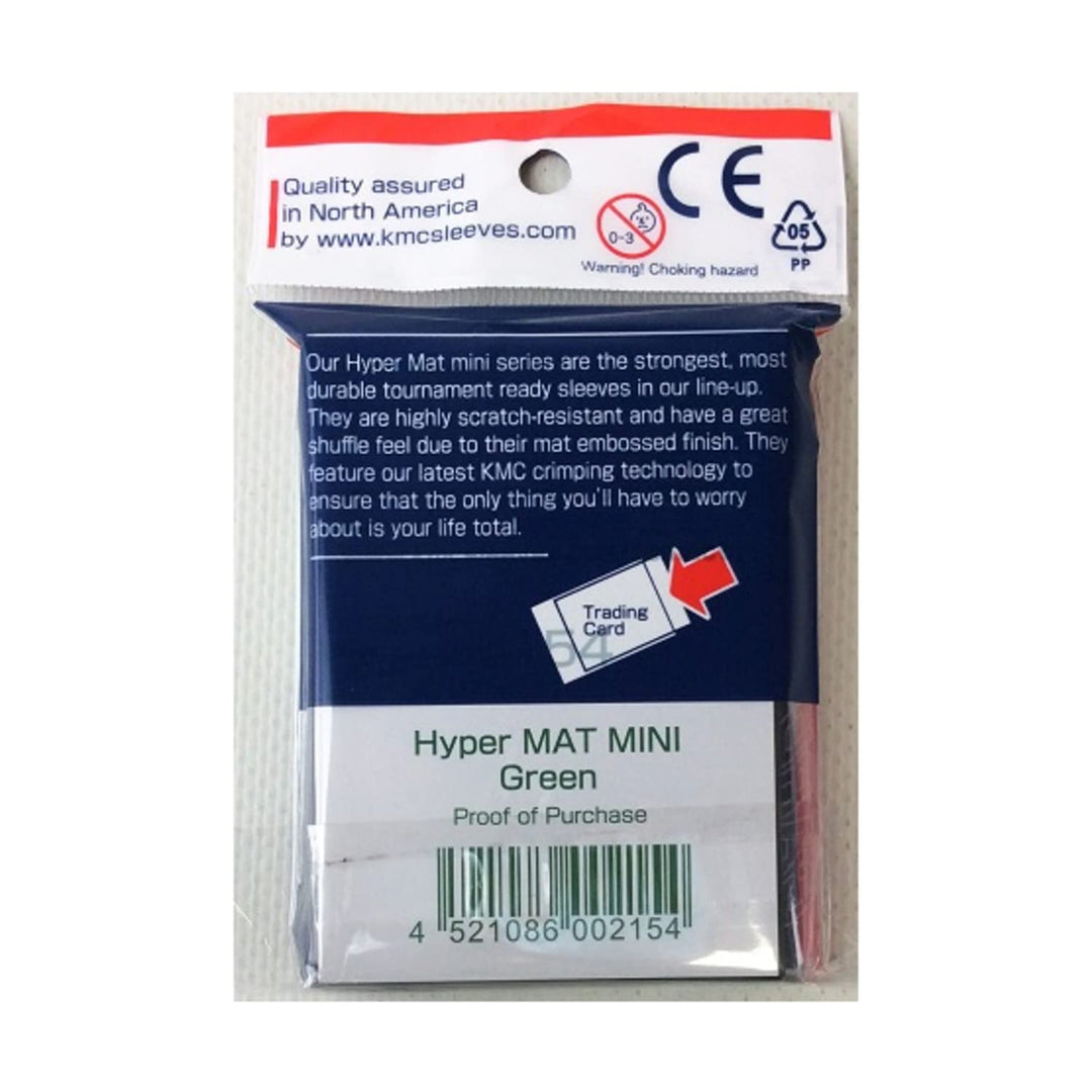 KMC Hyper Mat Mini Sleeves 60Ct - US Version (Green)