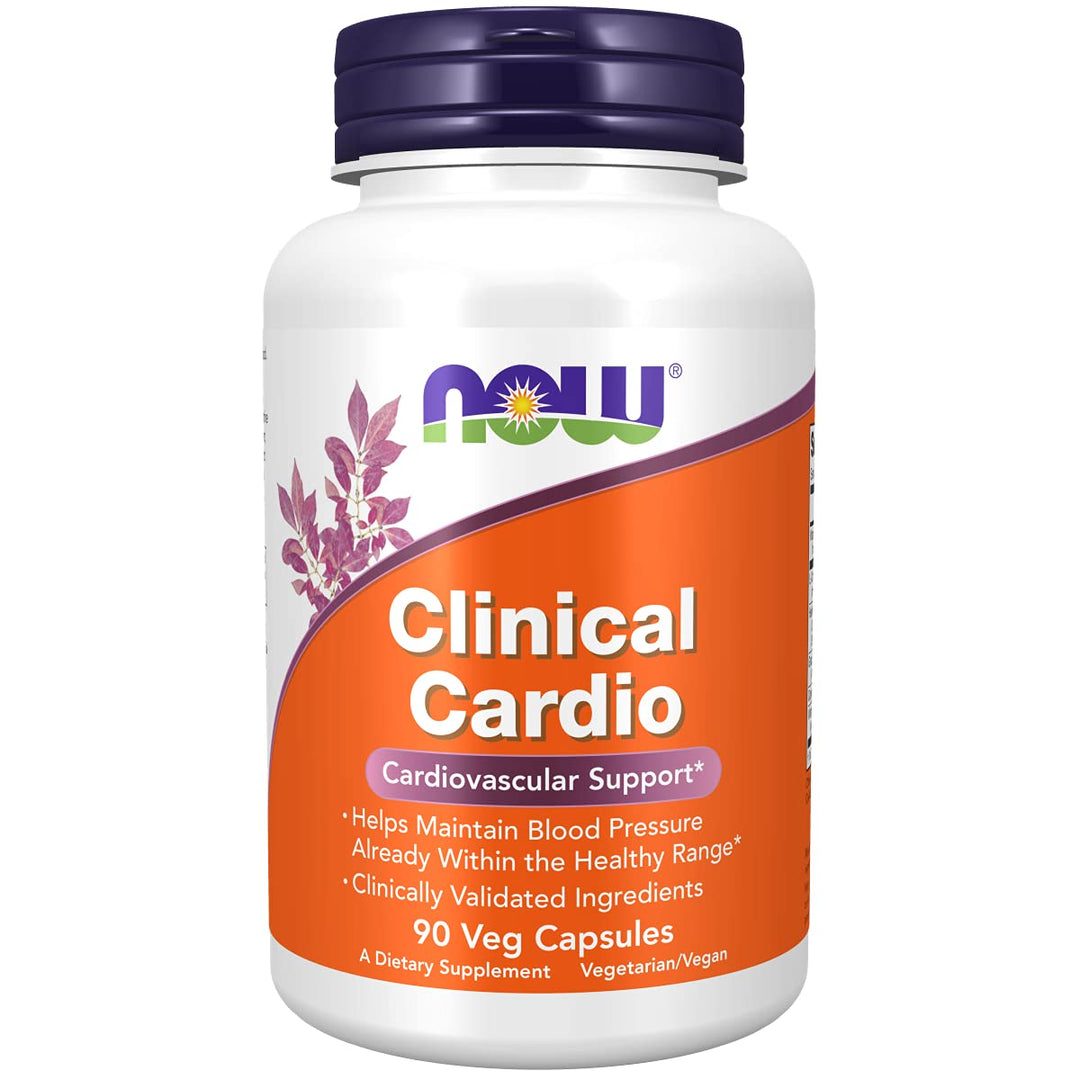 NOW Foods Supplements, Clinical Cardio, Cardiovascular Support*, Helps Maintain Blood Pressure Already Within the Healthy Range*, Clinically Validated Ingredients, 90 Veg Capsules