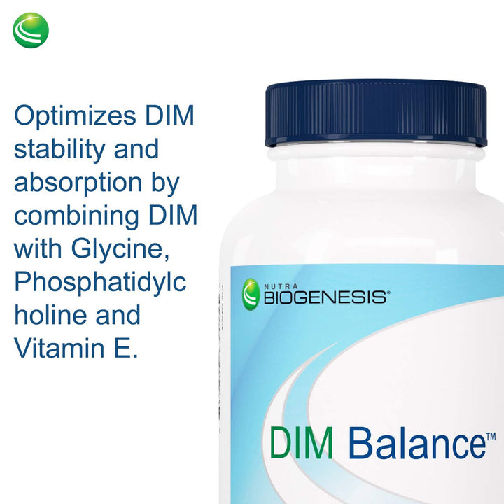 Nutra BioGenesis - DIM Balance - DIM Supplement with Diindolylmethane, Glycine, and Phosphatidylcholine - 60 Capsules