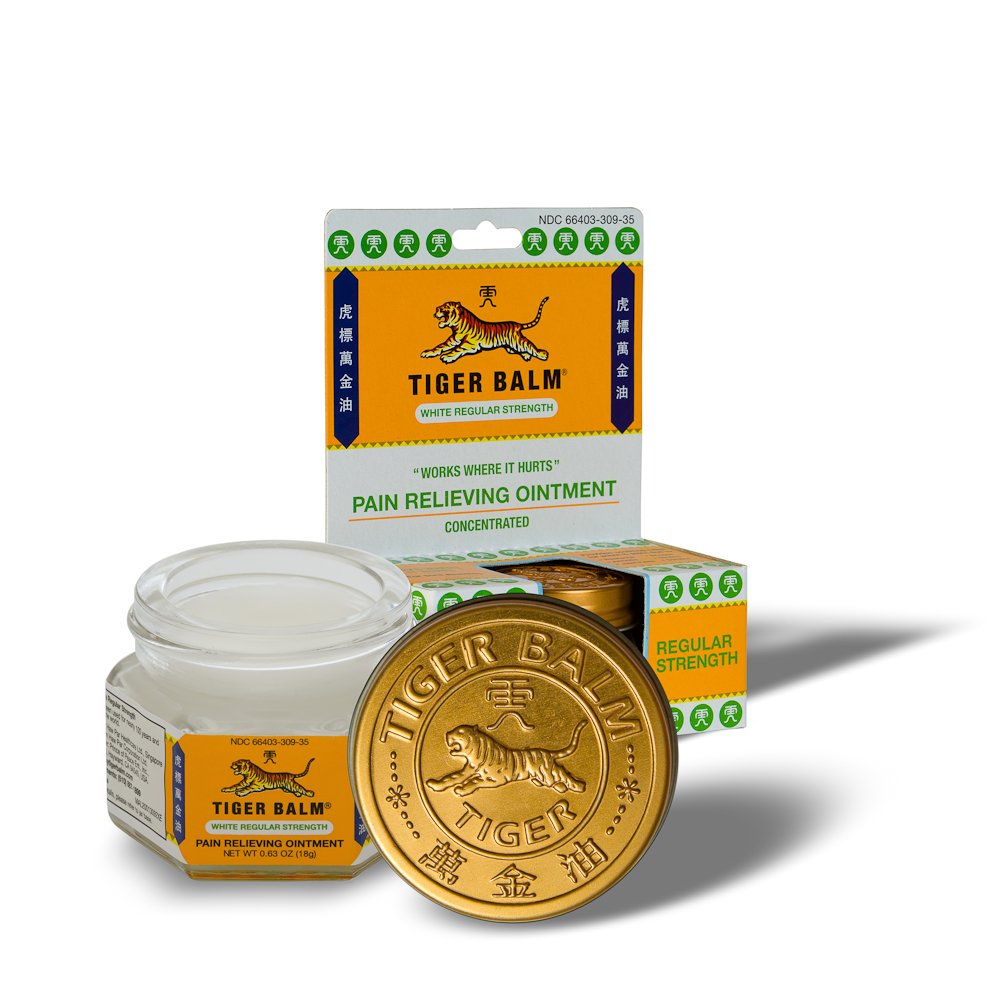 Plum Flower Tiger Balm Pain Relieving Ointment, Regular Strength, 0.63 Ounces (18 g) by MayWay