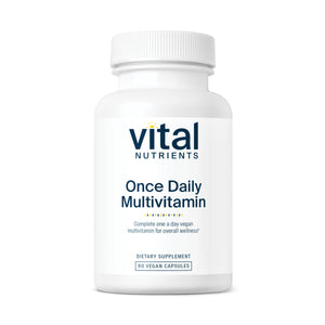 Vital Nutrients Once Daily Multivitamin | Vegan Multi for Women & Men | Allergen-Free | 19 Essential Vitamins + Antioxidants for Eye and Heart Health | Gluten, Dairy & Soy-Free | 60 Capsules