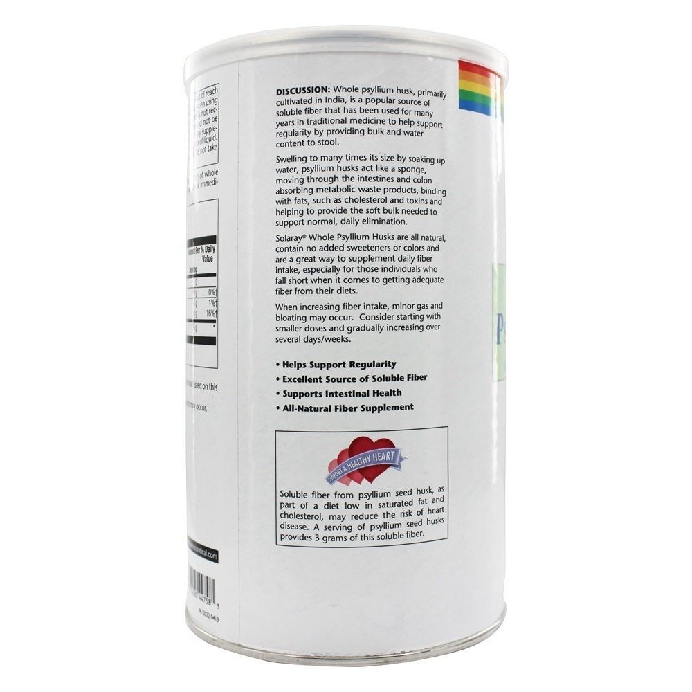 Solaray Total Cleanse Whole Psyllium Husks Unflavored - 350 g
