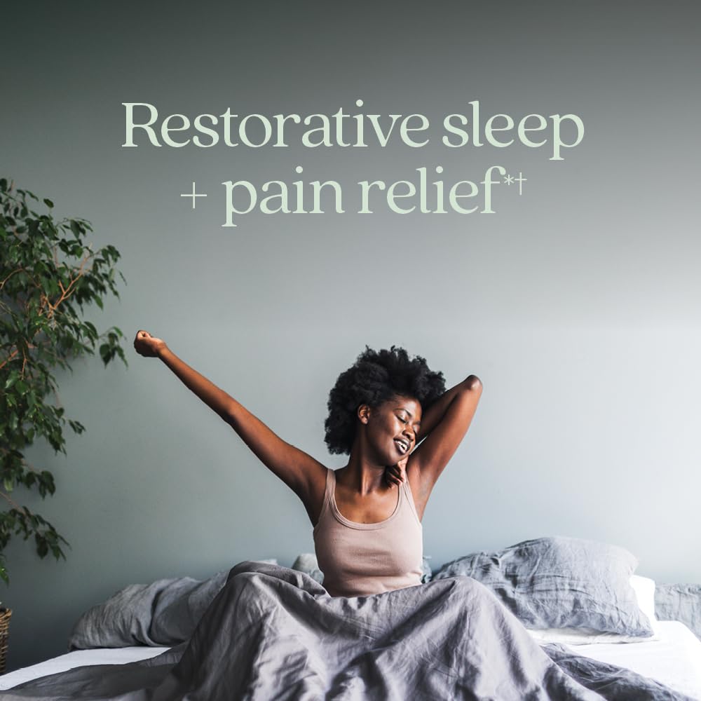 New Chapter Sleep Aid, Restful Sleep and Pain Relief, Melatonin &amp; Ginger Sleep Supplement, Gluten Free and Non-GMO, 30 Vegetarian Capsules