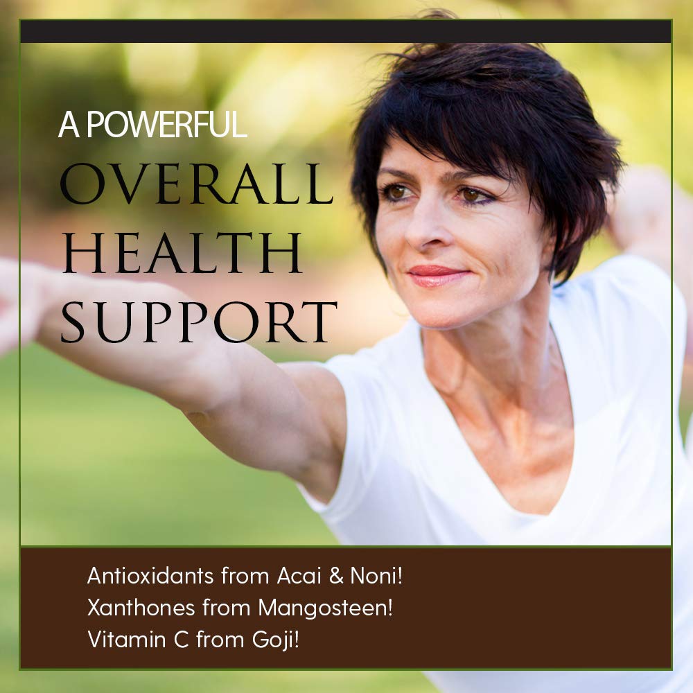 Lifetime Acai, Mangosteen, Noni &amp; Goji Superfruit Juice Blend | Dynamic Antioxidant, No Gluten | For Healthy Circulation &amp; Immunity | 32 FL oz