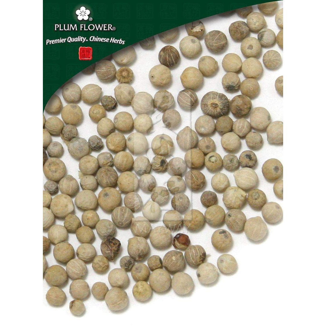 Whole White Peppercorns/Piper nigrum Fruit/Bai Hu Jiao 1.1 lb (500 gm) Plum Flower Brand Fumigant Free Medicinal Grade Chinese Herb by MayWay