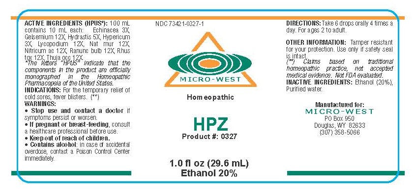 Nutri-West - HPZ (Homeopathic) - 1 oz - Supplement Facts panel