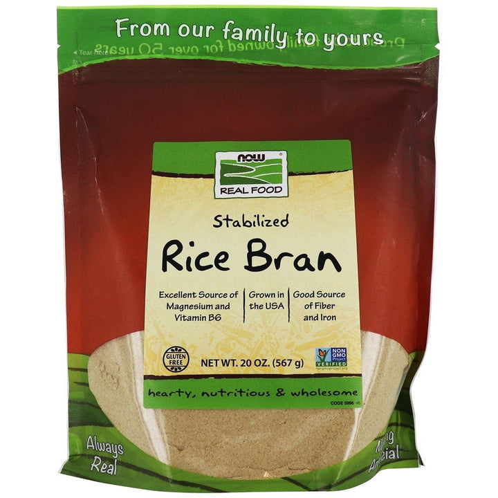 Now Real Food Rice Bran 20oz - 5996 -