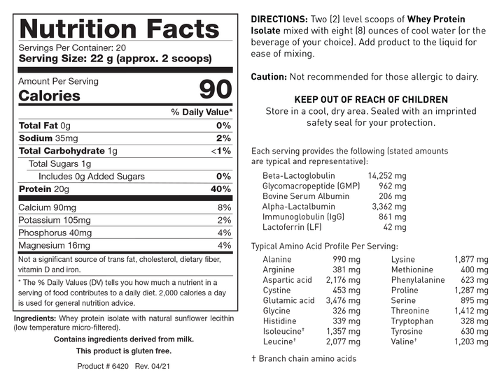 Biotics Research Whey Protein Isolate Unflavored &amp; Unsweetened - The Oasis of Health