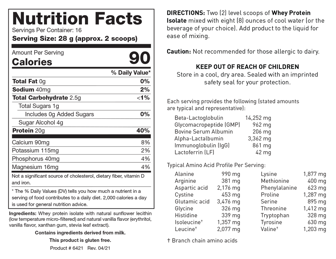 Biotics Research Whey Protein Isolate Unflavored &amp; Unsweetened - The Oasis of Health