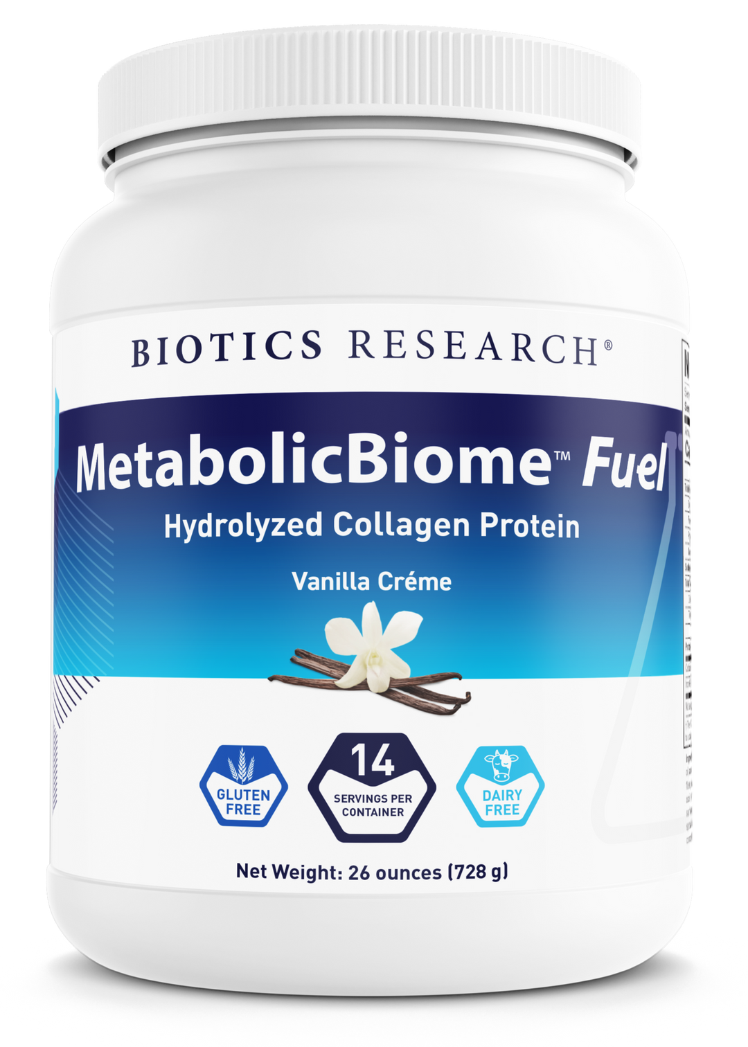 Biotics Research MetabolicBiome Fuel Hydrolyzed Collagen Protein Chocolate - The Oasis of Health