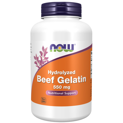 Now Foods Beef Gelatin 550mg 200 Capsules - 6505 - 2 Pack