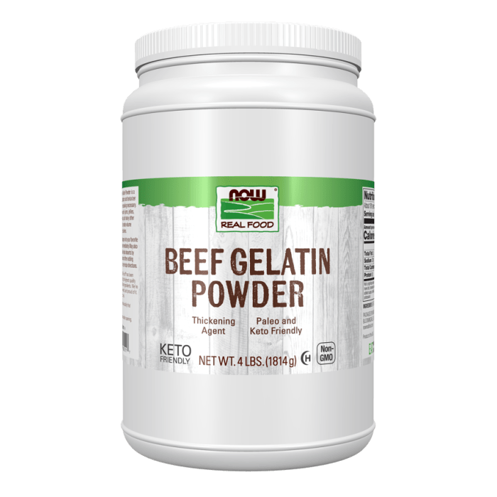 Now Real Foods Beef Gelatin Powder 4 Pounds - 6511 -