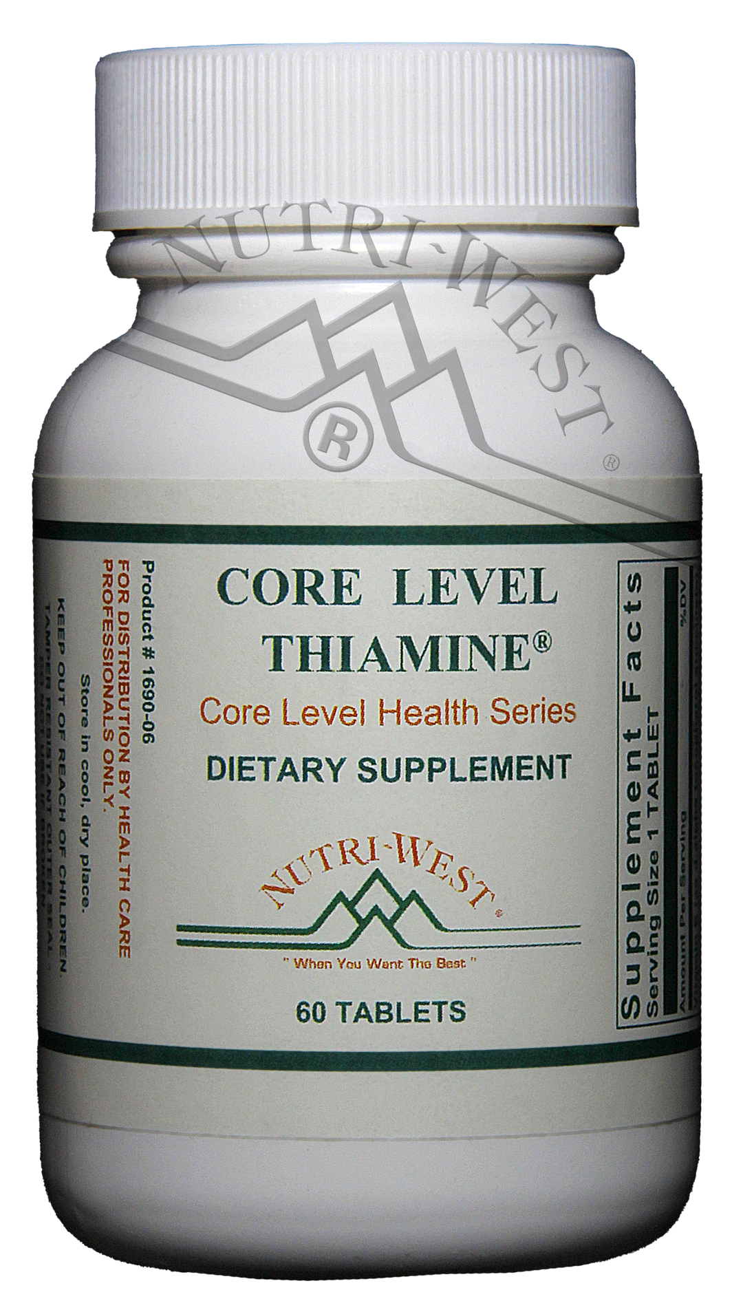 Nutri-West - Core Level Thiamine - 60 Tablets - The Oasis of Health