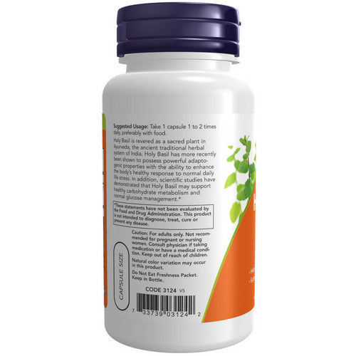 Now Foods Holy Basil Extract 500 mg 90 Vcaps - 3124 - 2 Pack