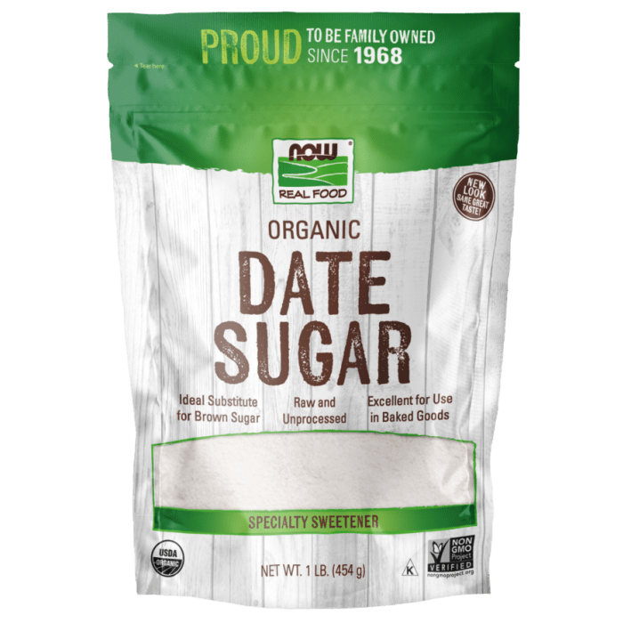 Now Real Food Date Sugar 1 Pound - 6920 -