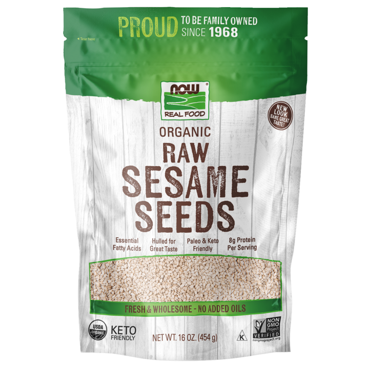 Now Real Food Sesame Seeds Organic 16oz - 7035