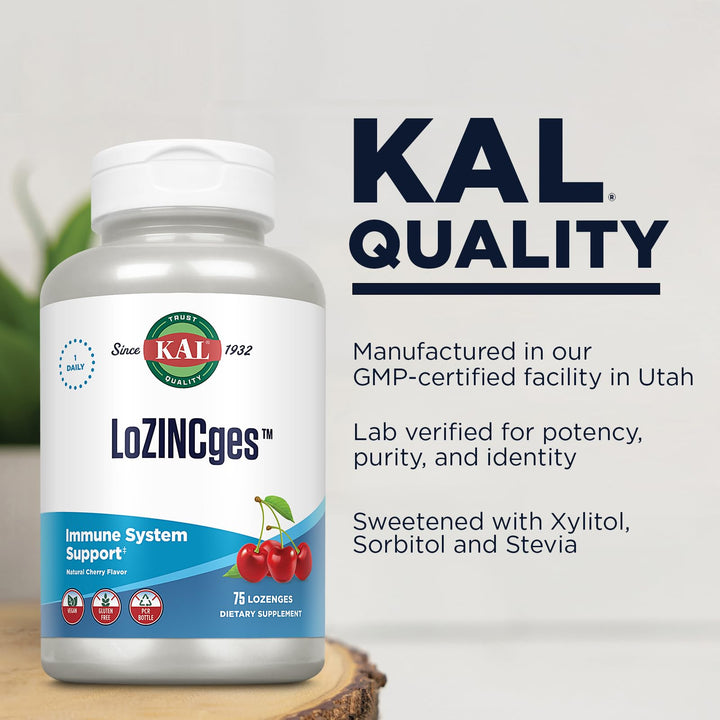 Kal 13 Mg Lozincges Cherry, 75 Count