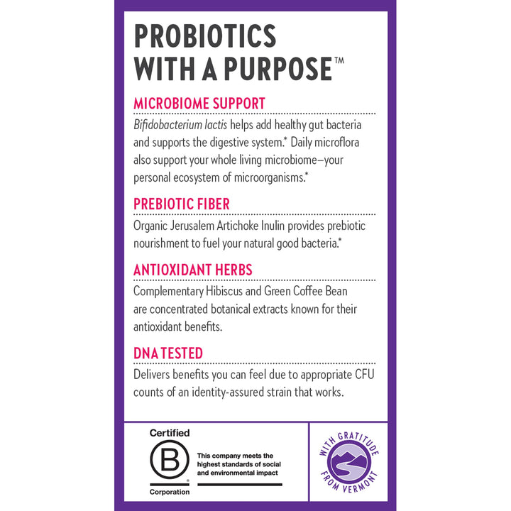 New Chapter Daily Dual Biotic Probiotic + Prebiotic for Digestion &amp; Microbiome Health, 100% Vegan, Soy Free, Non-GMO, 60 Count (2 Month Supply)
