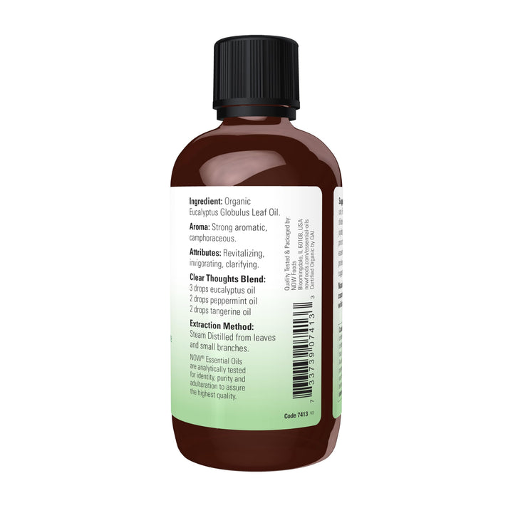 Now Essential Organic Oils Eucalyptus Globulus Oil 4oz - 7413