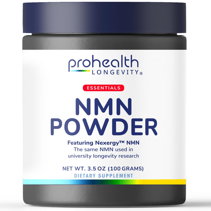 ProHealth Longevity Essentials NMN Powder (100 Grams) - Featuring Nexergy NMN Powder Supplement, NAD+ Precursor, Dietary Supplement, Cellular Health, Metabolism Support