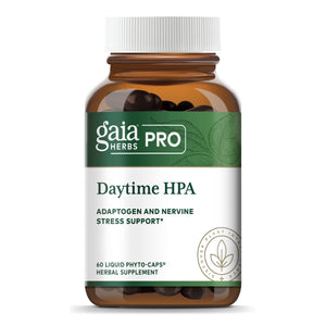 Gaia PRO Daytime HPA - Adaptogen & Nervine Supplement for Stress & Adrenal Health Support - Ashwagandha, Organic Holy Basil, Oats, Rhodiola & Schisandra - 60 Vegan Liquid Phyto-Capsules (30 Servings)