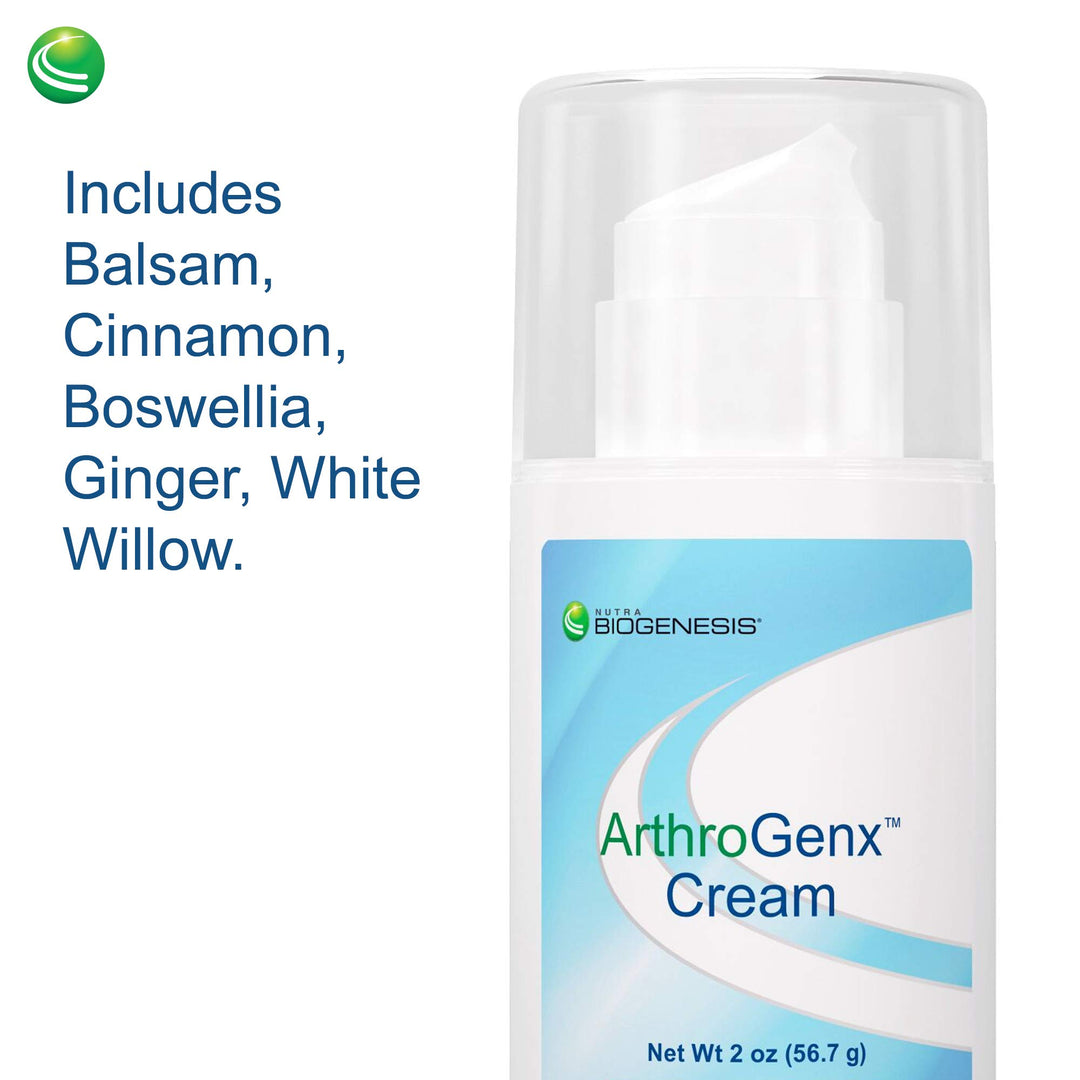 Nutra BioGenesis ArthroGenx Cream - Turmeric, Ginger and MSM to Help Soothe Skin and Massage Muscles &amp; Joints - 2 oz