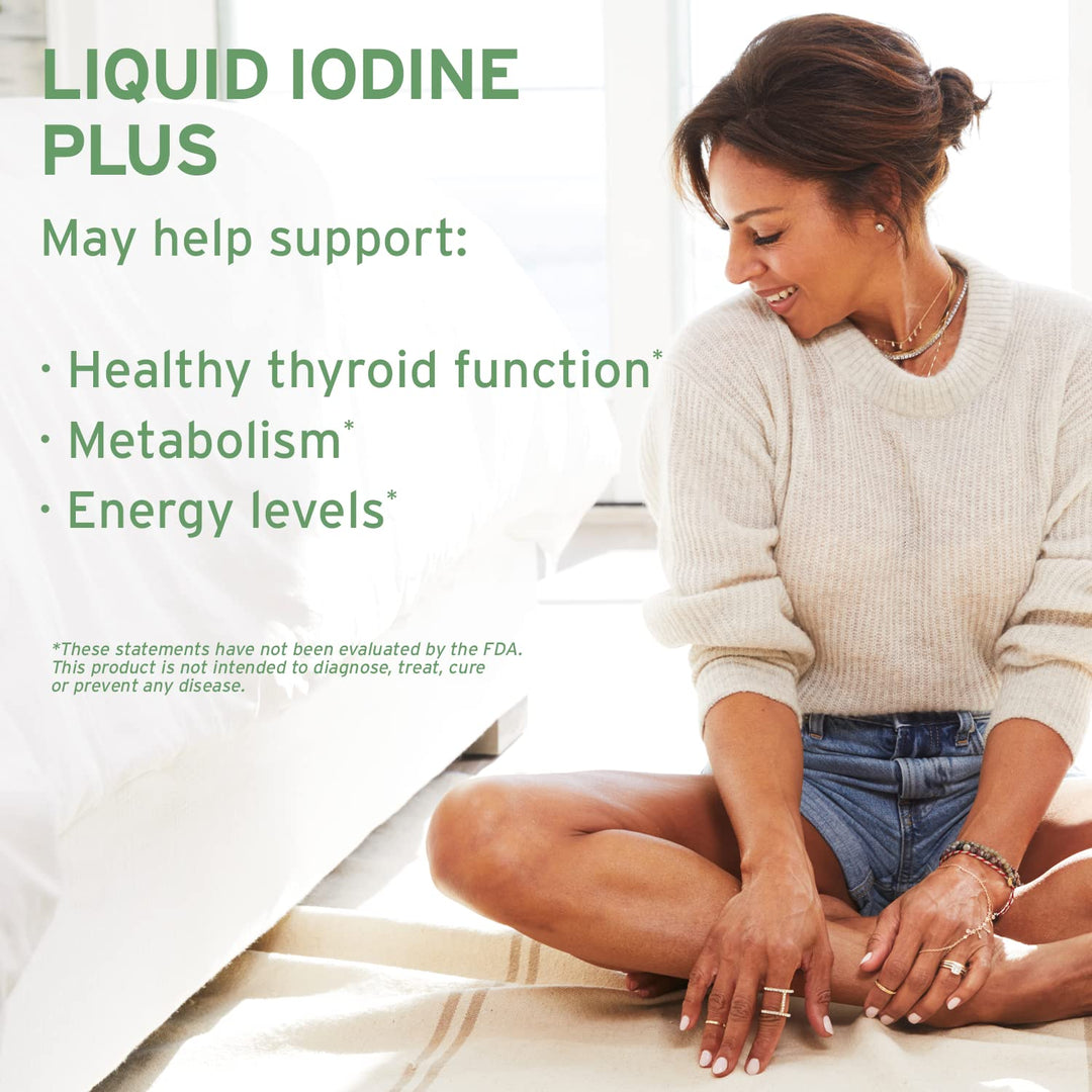 Life-flo Liquid Iodine Plus 150 mcg, Iodine Supplement for Thyroid Support,* Healthy Energy &amp; Metabolism Formula* with Iodine &amp; Potassium Iodide (Unflavored)