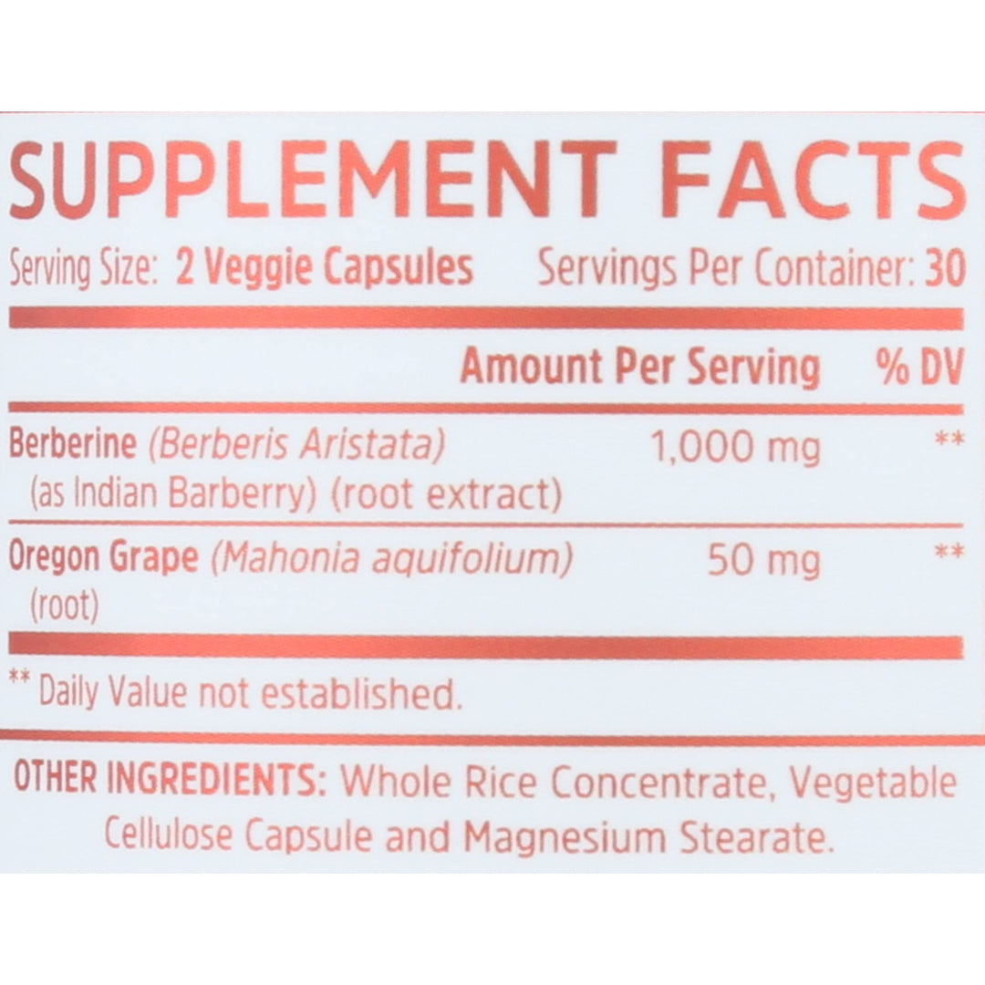 Zhou Nutrition Oregon Grape Berberine 60 Count, 60 Ct
