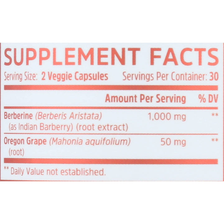 Zhou Nutrition Oregon Grape Berberine 60 Count, 60 Ct