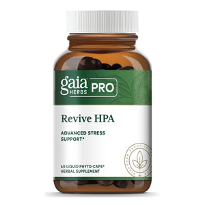 Gaia PRO Revive HPA - Stress Relief Aid - with Organic Asian Ginseng, Licorice, Cordyceps, Eleuthero & Other Herbs - 60 Vegan Liquid Phyto-Capsules (30 Servings)