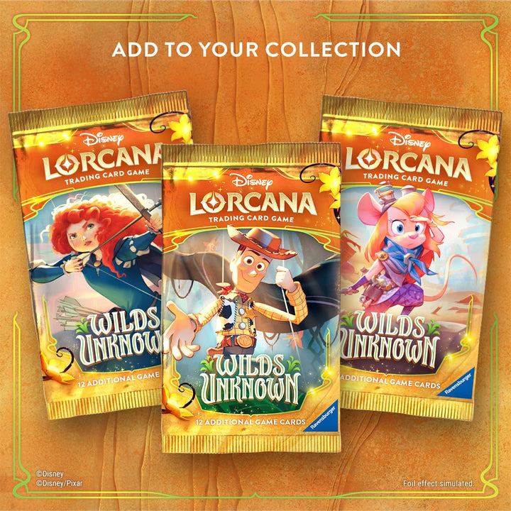 Ravensburger Disney Lorcana TCG: Wilds Unknown Booster Pack Display - 24 Packs with 12 Trading Cards Each - Ideal for Collectors &amp; Disney Fans - Ideal for Ages 8+