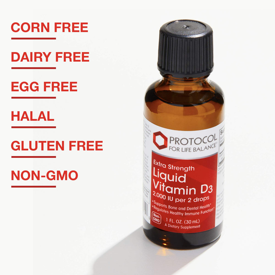 White Smoke Protocol For Life Balance Liquid Vitamin D3 2000 IU 1 oz Extra Strength