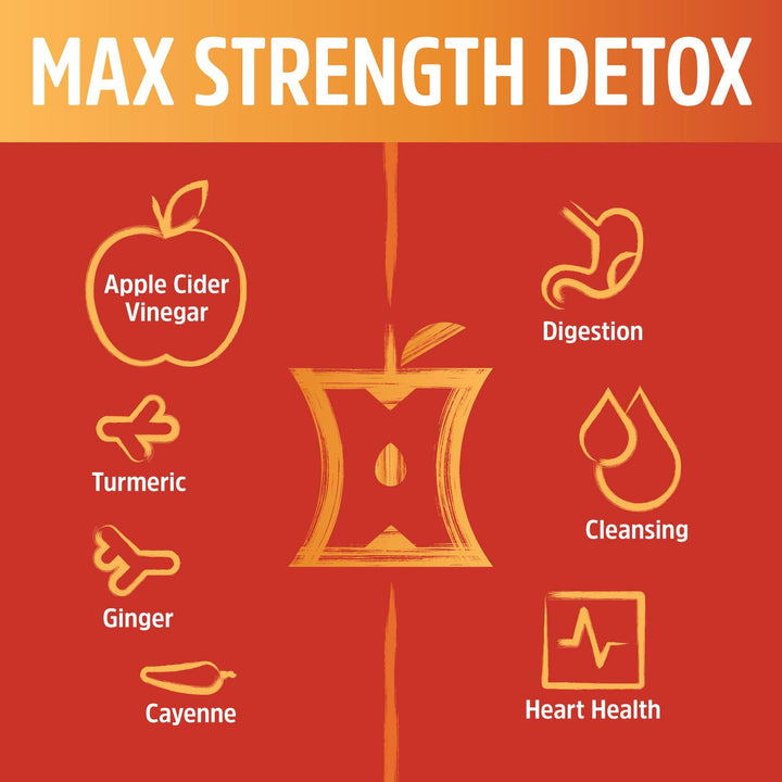Zhou Cider Detox - Apple Cider Vinegar Capsules with Mother, Raw Natural ACV Pills for Women &amp; Men, Herbal Complex Supplement with Turmeric &amp; Cayenne Pepper - 60 Vegan Capsules