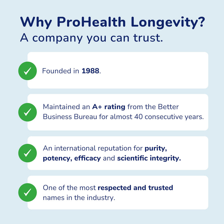 ProHealth Longevity Essentials NMN 1000 (1000mg per Serving, 60 Capsules) - Featuring Nexergy NMN 1000mg Supplement, NAD+ Precursor, Dietary Supplement, Cellular Health, Metabolism Support