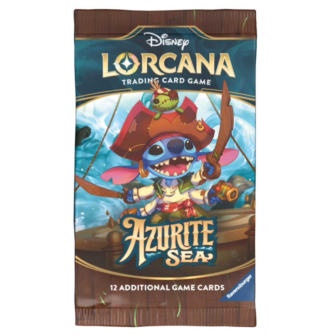 Ravensburger Disney Lorcana TCG: Azurite Sea Assorted Single Booster Pack (12 Cards) | Collectible Trading Cards | Ideal for Disney Fans &amp; TCG Players | Suitable for Ages 8+