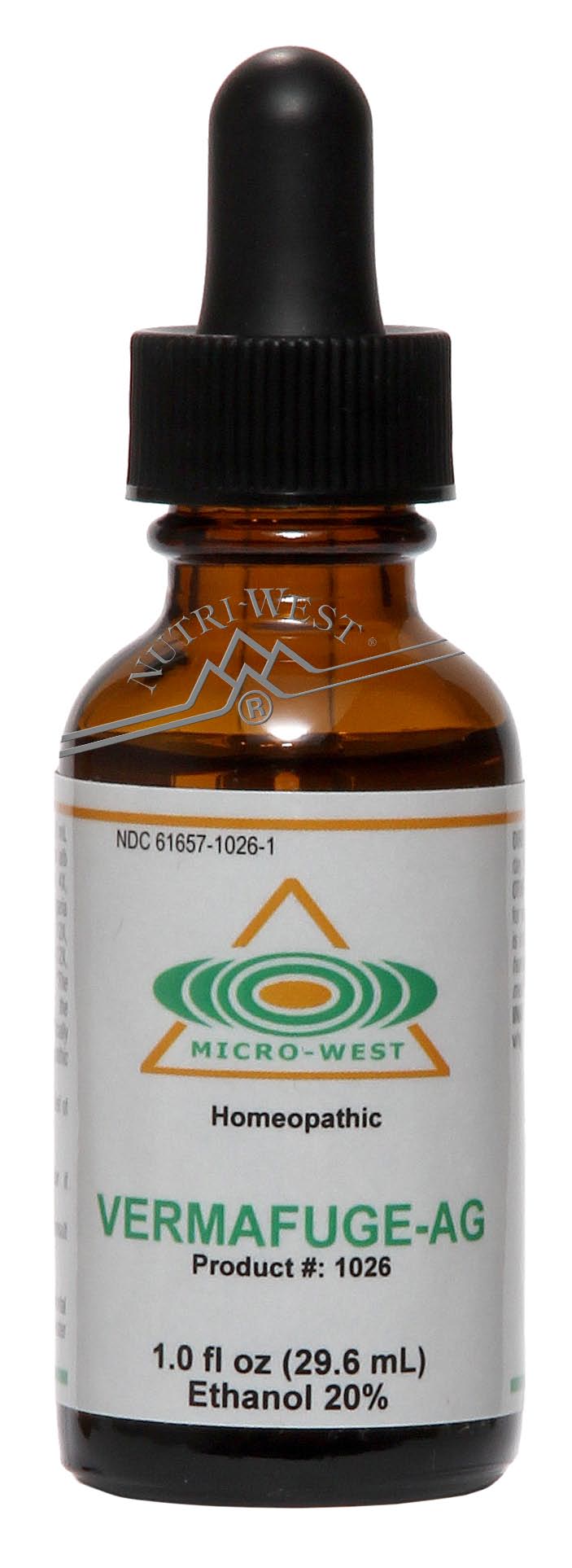 Nutri-West - Vermafuge-AG (Homeopathic) - 1 oz - The Oasis of Health