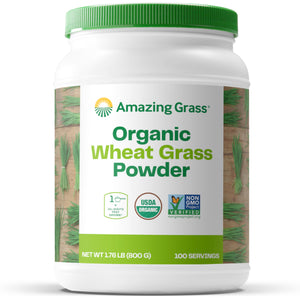 Light Gray Amazing Grass Organic Wheat Grass Powder 100 Servings 800 grams