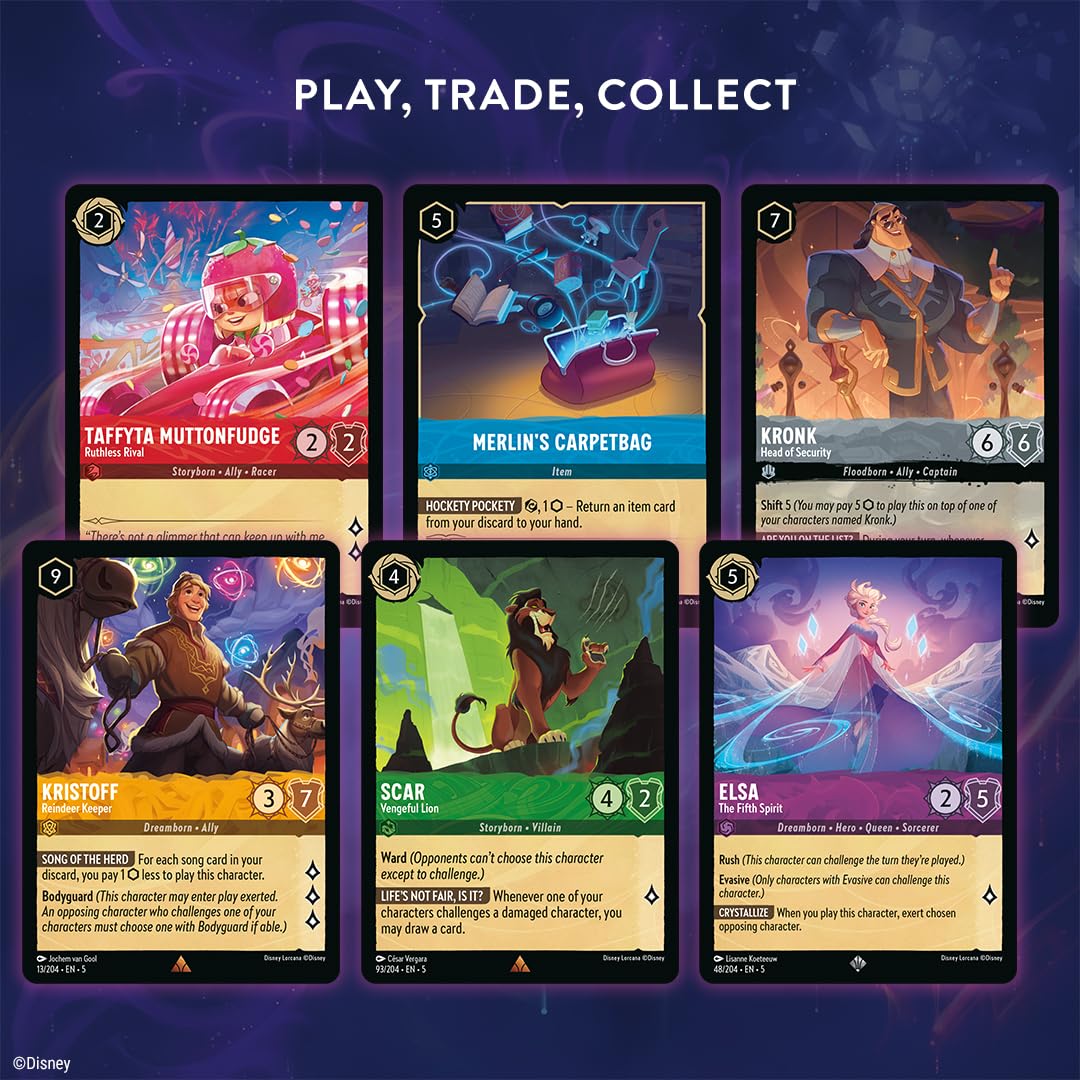 Ravensburger Disney Lorcana TCG: Shimmering Skies - Emerald &amp; Steel Single-Player Starter Deck | Engaging Gameplay | Over 200 Original Disney Artworks | Ideal for Ages 8+