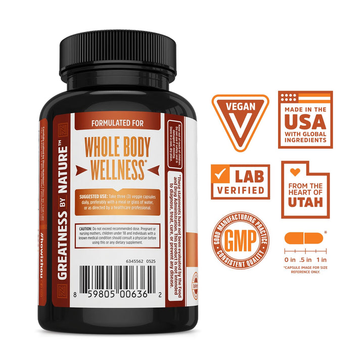 Zhou Turmeric Curcumin with Ginger - Turmeric and Ginger Supplement for Women and Men, Curcuminoids with Black Pepper Extract for Digestion and Digestive Health - 90 Veggie Capsules